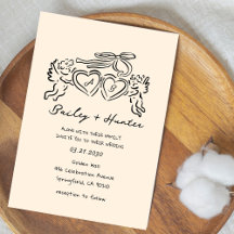 hand drawn heart couple Whimsical Wedding