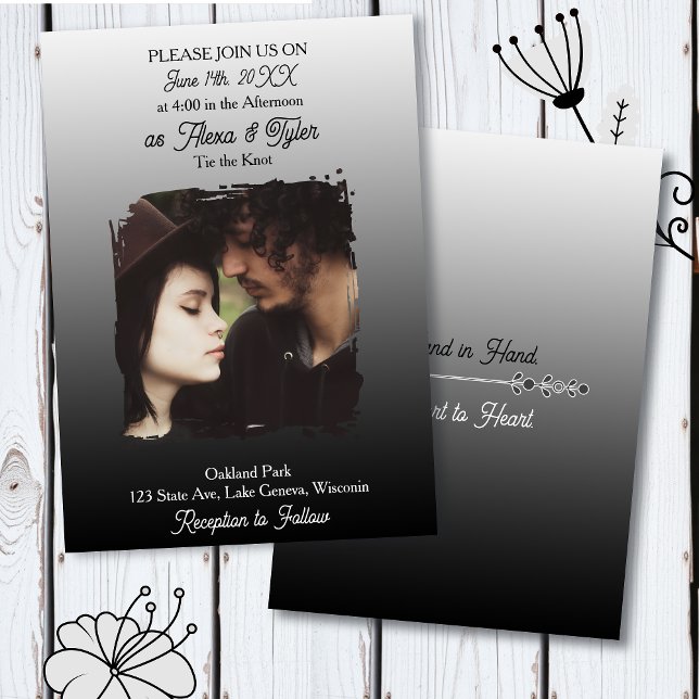 Invitation Hand in Hand, Heart to Heart | Photo Wedding (Créateur téléchargé)