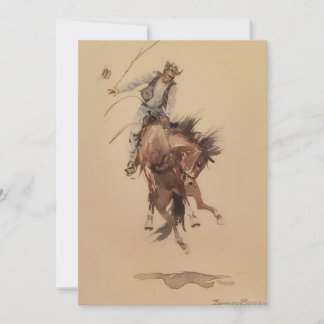 Invitation Hand Whipping a Bronc par Edward Borein