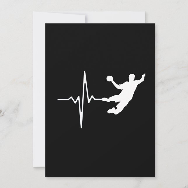 Invitation Handball - Handball Player Heartbeat (Devant)