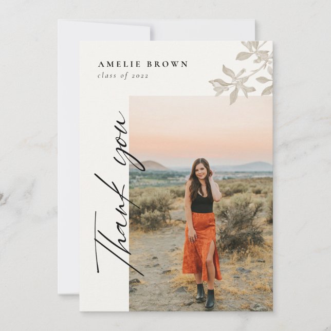 Invitation Handwriting Graduation Thank You Card (Devant)