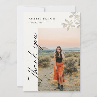 Invitation Handwriting Graduation Thank You Card