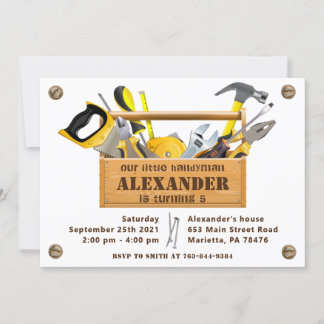 Invitation Handyman Outils et Gadgets Anniversaire Fête Invit