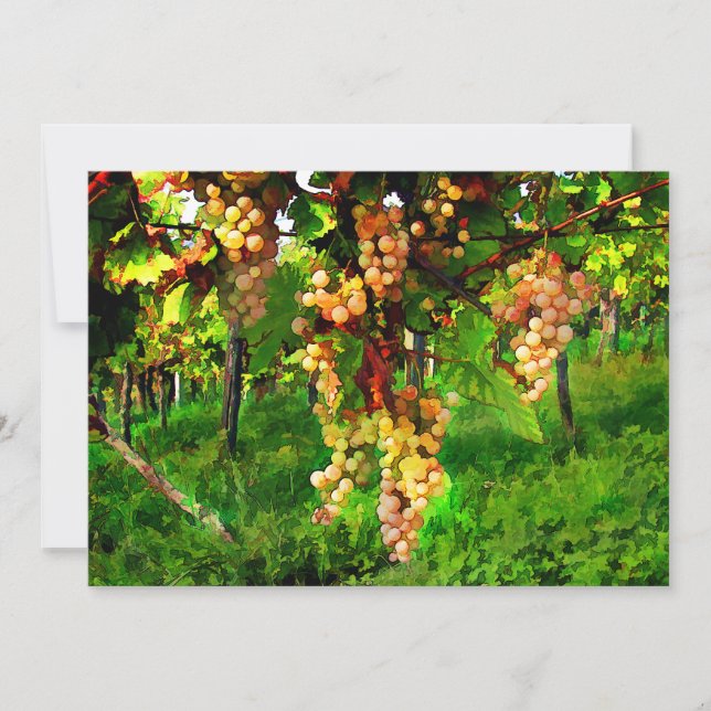 Invitation Hanging Raisins sur les vignes (Devant)