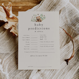 Invitation HANNAH Vintage Baby Predictions Baby shower Jeu