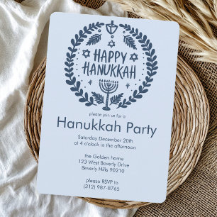 Invitation Hanoukka Holiday Party Cute Main Drake Custom