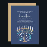 Invitation Hanoukka Love & Light Floral Menorah Fête<br><div class="desc">Hanoukka Love & Light Floral Menorah Fête Invitation. Personnalisez le texte personnalisé ci-dessus. Vous pouvez trouver d'autres éléments de coordination dans notre collection "Floral Hanoukka Menorah and Dreidel".</div>