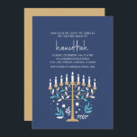 Invitation Hanoukka Love & Light Floral Menorah Fête<br><div class="desc">Hanoukka Love & Light Floral Menorah Fête Invitation. Personnalisez le texte personnalisé ci-dessus. Vous pouvez trouver d'autres éléments de coordination dans notre collection "Floral Hanoukka Menorah and Dreidel".</div>