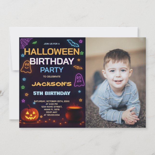 Invitation hantée d'Anniversaires de enfants de la (Devant)