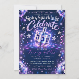 Invitation Hanukka Spin Étincelle