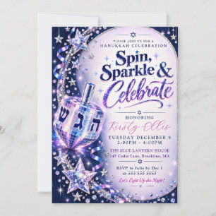 Invitation Hanukka Spin Étincelle