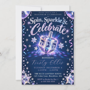 Invitation Hanukka Spin Étincelle