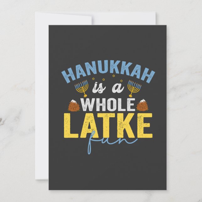 Invitation Hanukkah est tout un tas de plaisir drôle Chanuka  (Devant)