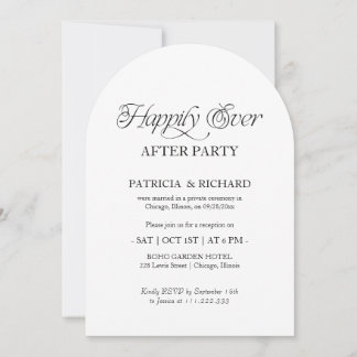 Invitation Happily Ever After Party Elopement Photo Arch