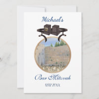 Happy Bar Mitzvah Jerusalem Kotel Tefillin Gold
