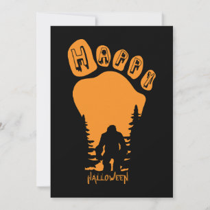 Invitation Happy Big Foot Halloween