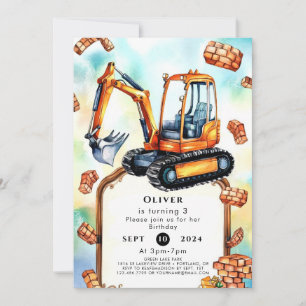 Invitation Happy Builder Construction Anniversaire
