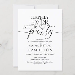 Invitation Happy Ever Après Dîner Mariage et Fête Invita
