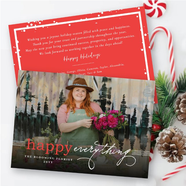 Invitation Happy Everything Simple Typographie Photo Business (Créateur téléchargé)