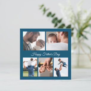Invitation Happy Fête des pères 5 Photo Collage