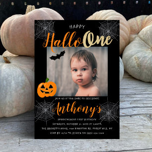 Invitation Happy Hallo-one Halloween 1er Anniversaire Photo