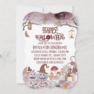 Invitation Happy Halloween Éffrayant Anniversaire Fête Invita