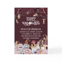 Happy Halloween Éffrayant Anniversaire Fête Invita