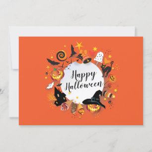 Invitation Happy Halloween fêtes design moderne