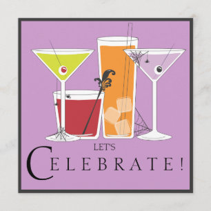 Invitation Happy Halloween Fêtons les cocktails Éffrayants