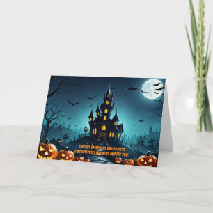 Invitation Happy Halloween Haunted House, Graphique de Pleine