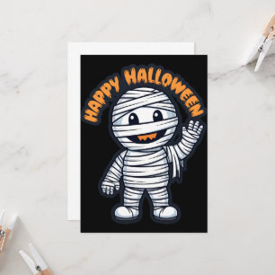 Invitation Happy Halloween momie sympathique