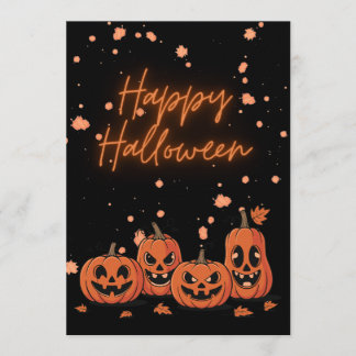 Invitation Happy Halloween Postcard
