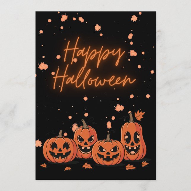 Invitation Happy Halloween Postcard (Devant)
