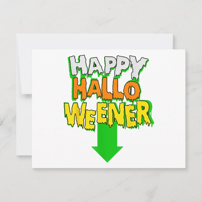 Invitation Happy Halloweener drôle Halloween (Devant)