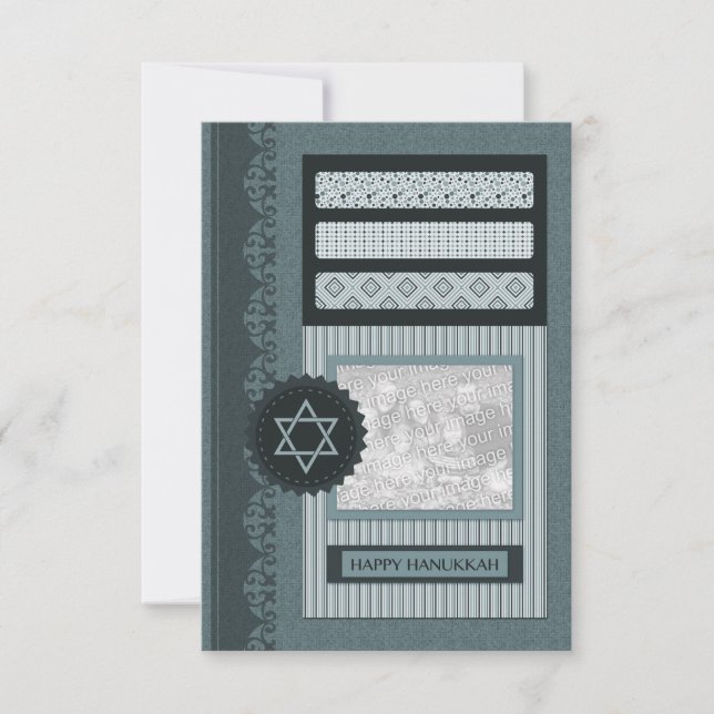 Invitation happy hanoukka (scrapbook) (Devant)