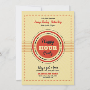 Invitation Happy Hour Party Flyer
