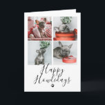 Invitation Happy Howlidays Photo Collage Dog Christmas Card<br><div class="desc">Happy Howlidays Photo Collage Dog Christmas Card de Ricaso - une carte de vacances amusante et délicieuse pour chien de compagnie avec quatre modèles photographiques et un détail délicat de typographie à la source - à l'intérieur du texte est facile à personnaliser avec votre propre message - votre membre de...</div>