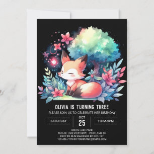 Invitation Happy Imaginaire Fox Anniversaire numérique