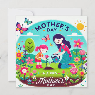 Invitation Happy Maman's Day Print Design