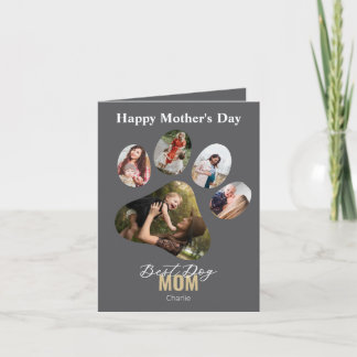 Invitation Happy Mother's day chien paw photo collage