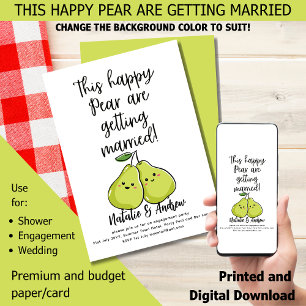 Invitation HAPPY PEAR LeahG Funny mignonne Fête des mariées d