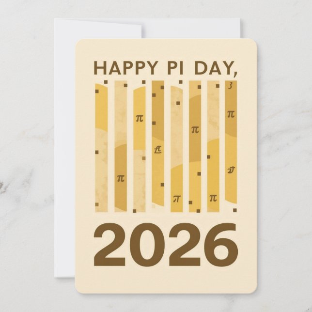 Invitation Happy Pi Day 2026 Retro Minimal Math Design Poster (Devant)