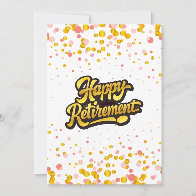 Invitation Happy Retirement Card ("Happy Retirement Vibes")