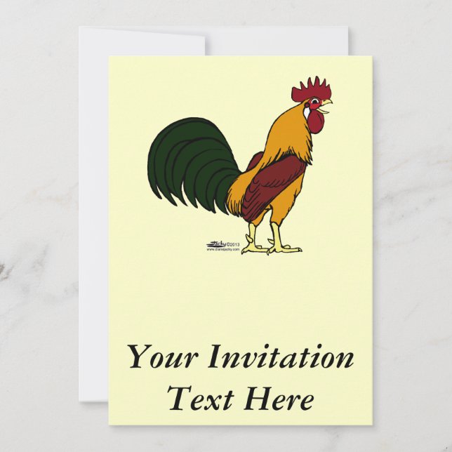 Invitation Happy Rooster (Devant)
