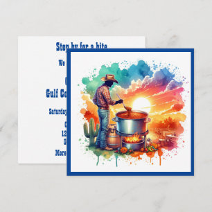 Invitation Haricots ou pas de haricots Chili Cuisine Cowboy 1