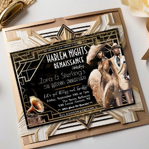 Invitation Harlem Nights Gatsby 1920 Africains-Américains
