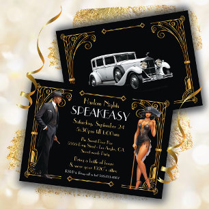 Invitation Harlem Nights Speakeasy Flapper Great Gatsby
