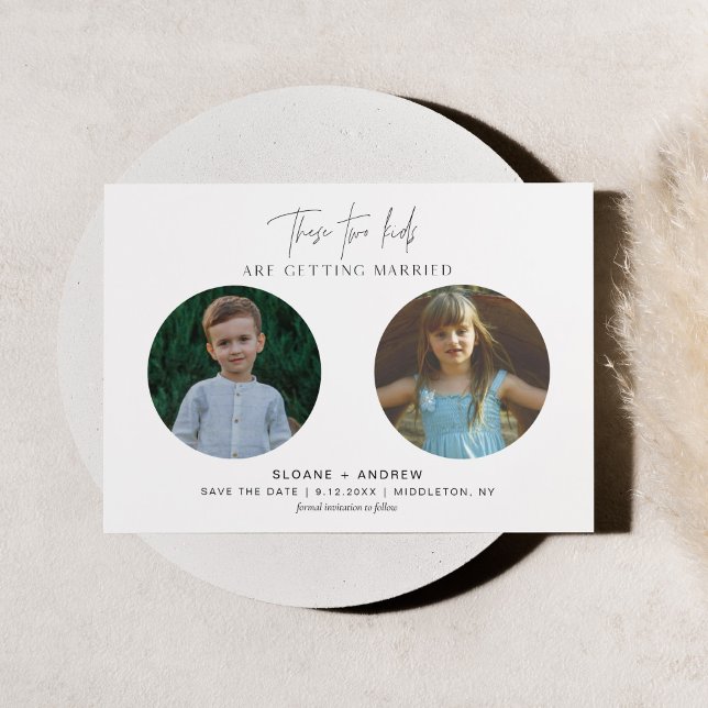 Invitation HARLOW Children Photo Enregistrer la date Annonce (Créateur téléchargé)