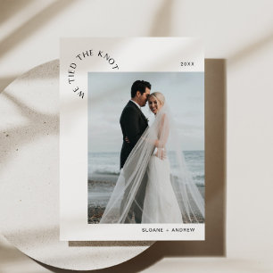 Invitation HARLOW Mariage Elopement Nous Avons Lié Le noeud A