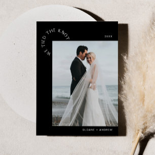 Invitation HARLOW Mariage Elopement Nous Avons Lié Le Noir -